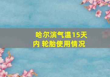 哈尔滨气温15天内 轮胎使用情况